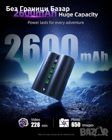 Нова Камерна батерия NP-W235 2600mAh с LED индикатор за Fujifilm X-T5/X-T4, снимка 2 - Чанти, стативи, аксесоари - 51762363