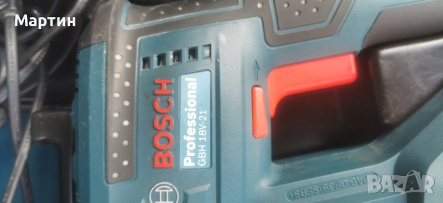 BOSCH GBH 18V-21 - Акумулаторен безчетков перфоратор като нов!, снимка 6 - Перфоратори - 52892311