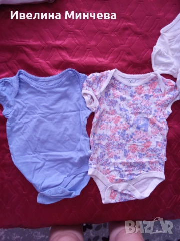 Боди с къс ръкав за момиче размер 92 