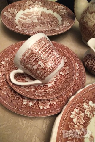 Антикварен английски порцеланов сервиз 26 части , снимка 15 - Антикварни и старинни предмети - 31641667