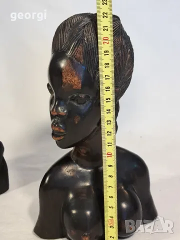 африкански статуетки дърворезба абанос  20/3, снимка 11 - Статуетки - 47795373