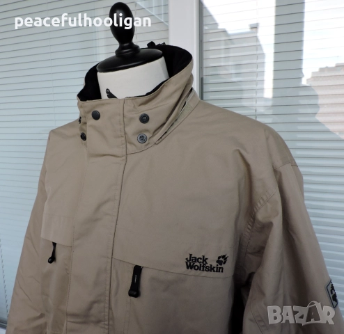 JACK WOLFSKIN Mens Outdoor Full Zipped Lined Beige Jacket UK 44/46 2XL, снимка 6 - Якета - 52671088