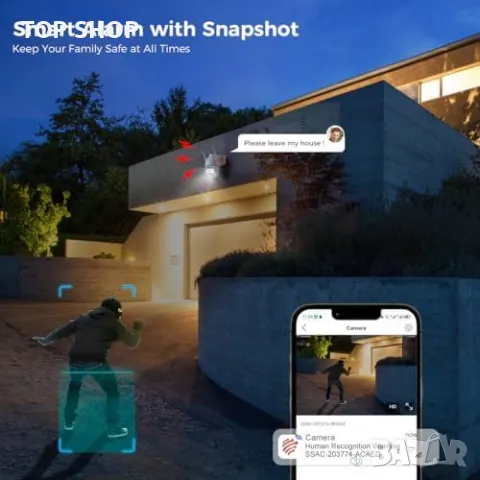 Нова 4G LTE външна камера със SIM карта и 360° нощно виждане охрана дом, снимка 4 - IP камери - 49443990