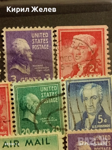 Стари пощенски марки от цял свят смесени АМЕРИКАНСКИ ПРЕЗИДЕНТИ за КОЛЕКЦИЯ ДЕКОРАЦИЯ 51947, снимка 7 - Филателия - 53217729