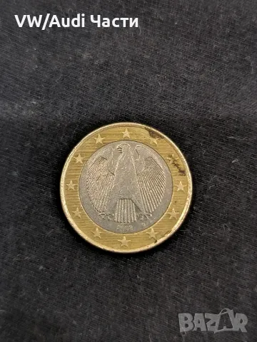 Монета 1 евро Германия 2002г., снимка 2 - Нумизматика и бонистика - 48840992
