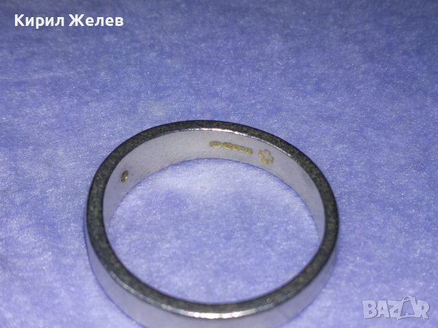 СТАР ДИАМАНТЕН СРЕБЪРЕН ВИНТИДЖ АРТ ПРЪСТЕН СРЕБРО 925 Тип ХАЛКА БИЖУТЕРСКА ИЗРАБОТКА 39896, снимка 9 - Пръстени - 42615146