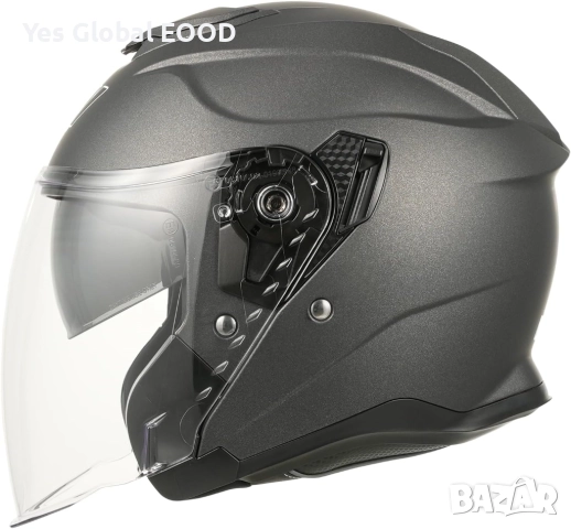 MY-835 джет каска с визьор, ECE 22.06, мат титан, S/XS N6, снимка 5 - Аксесоари и консумативи - 51910858