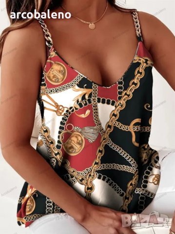 Дамски потник с каишка с верижка и деколте, 12цвята , снимка 3 - Потници - 40159476