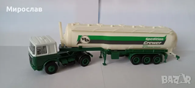 Herpa man 1/87  h0  цистерна тир камион модел, снимка 4 - Колекции - 48250141