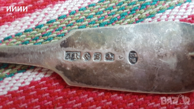 Посребрен черпак, снимка 3 - Антикварни и старинни предмети - 51796152