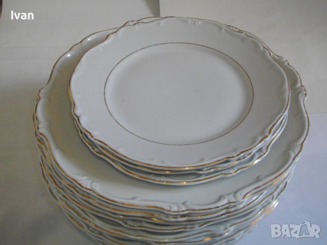 Bavaria-Herlet Jacob-Germany-Немски Порцелан-Чинии-Ф190мм-ф250мм-Стил Барок/Релеф-Бавария, снимка 17 - Чинии - 39710825