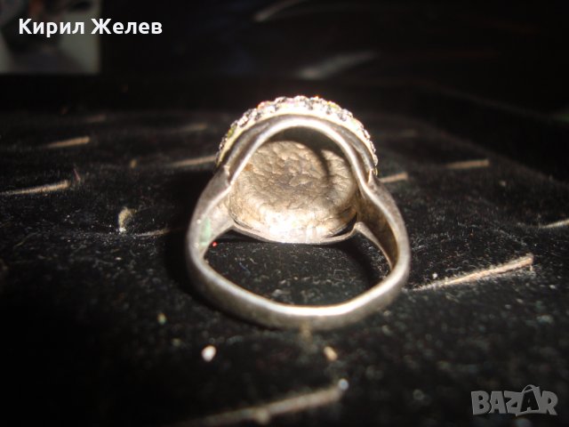 СРЕБЪРЕН ФЕШЪН ПРЪСТЕН с ИНКРУСТИРАНИ КРИСТАЛЧЕТА 19475, снимка 3 - Пръстени - 31575295
