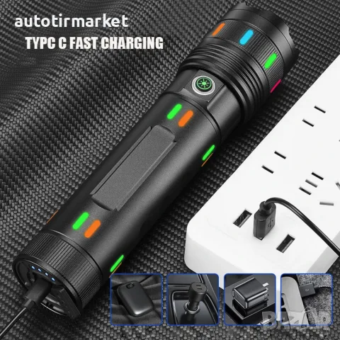 LED Фенер с USB зареждане – T625, снимка 3 - Аксесоари и консумативи - 56054901