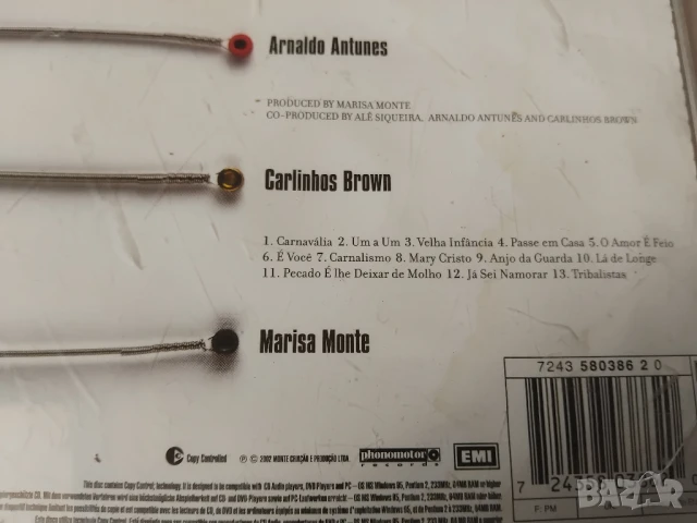 Tribalistas - оригинален диск музика, снимка 2 - CD дискове - 50586864