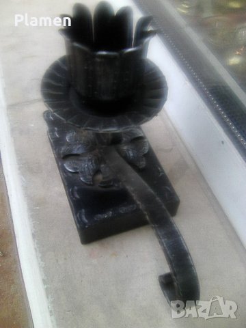 Свещник от ковано желязо с кибрит с дълги клечки, снимка 6 - Други ценни предмети - 37486381