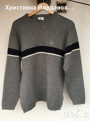 Lacoste , плътен вълнен пуловер, Л, снимка 2 - Пуловери - 53064392