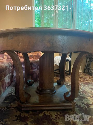стара  маса с орехов фурнир, снимка 7 - Маси - 42188861