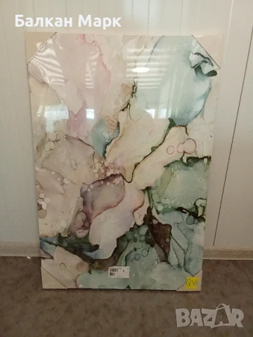 Абстрактна картина 60x90 см върху дървена рамка