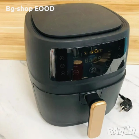 Фритюрник Silver Crest Air Fryer 8L 2400W Готвене без мазнина 8 програми Тъч дисплей, снимка 10 - Фритюрници - 54177657