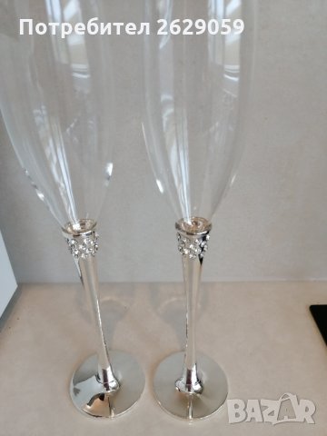 Сватбени чаши , снимка 2 - Сватбени аксесоари - 30705997