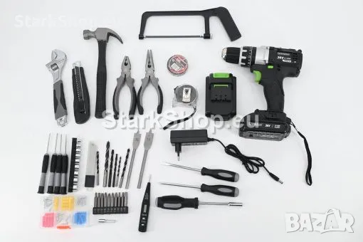 PREMIUM Качество Ударен Винтоверт 111 Части 2 Батерии 36V 8.0A STAHLMAYER с Функция Ударно Пробиване, снимка 3 - Винтоверти - 50261164