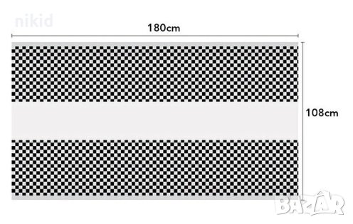черно бели квадрати Рали шах мат найлонова покривка за парти рожден ден, снимка 4 - Покривки за маси - 26693592