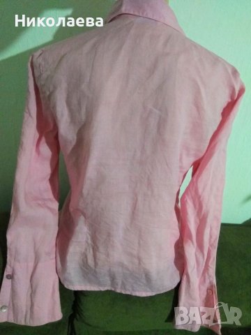 Розова елегантна риза с дълъг ръкав,Promod,L, снимка 2 - Ризи - 37835503