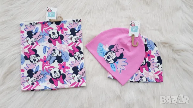 Детски шапки и шал Мини Маус 6-12 месеца, снимка 12 - Бебешки шапки - 49343629