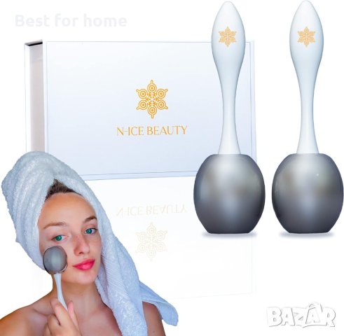 N-Ice Beauty Ice Globes за масаж на лице - помага за премахване на подпухналостта + торбичка 