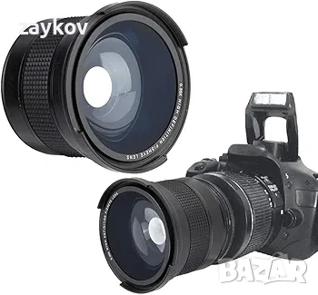 2.283-инчов обектив тип „рибешко око“, широкоъгълен обектив с 0.35X увеличение