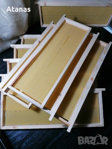 Рамки за пчелни кошери с монтирани восъчни основи , снимка 3 - За пчели - 43999272