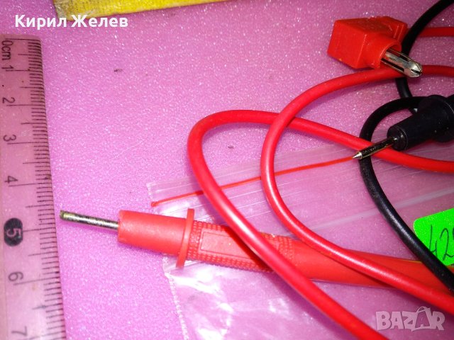 СТАРИ КАБЕЛИ за Ел. УРЕД АМПЕРМЕТЪР ВОЛТМЕТЪР ИНСТРУМЕНТ 42966, снимка 5 - Антикварни и старинни предмети - 44147406