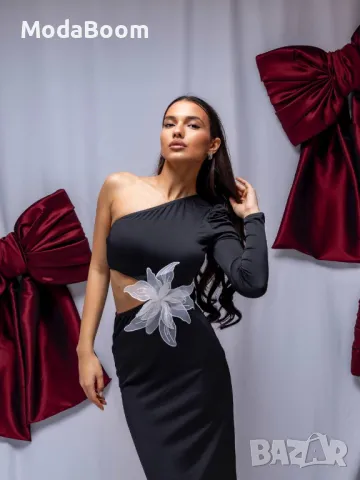 Дълга официална дамска рокля , снимка 7 - Рокли - 48286299