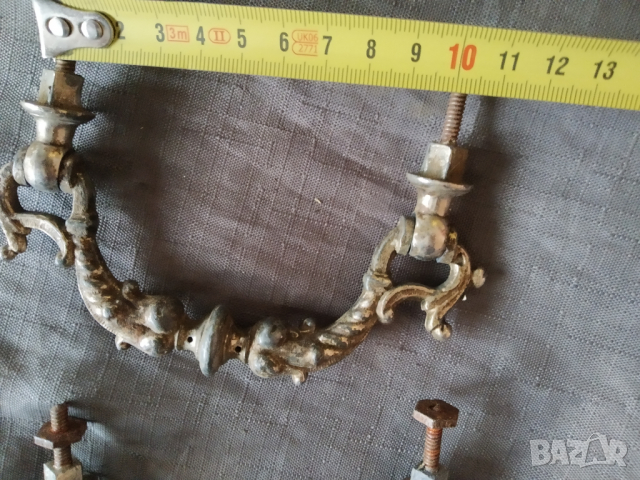 две барокови дръжки-комплект, снимка 2 - Антикварни и старинни предмети - 36546774
