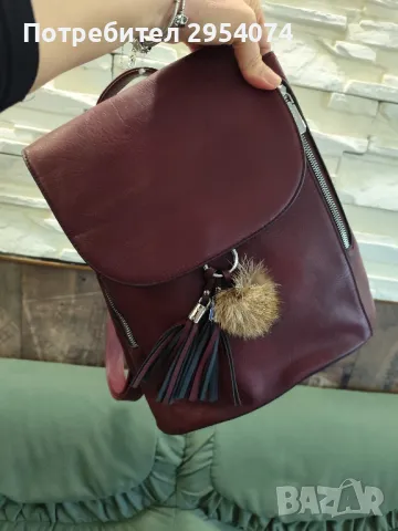 голяма кожена раница 25лв