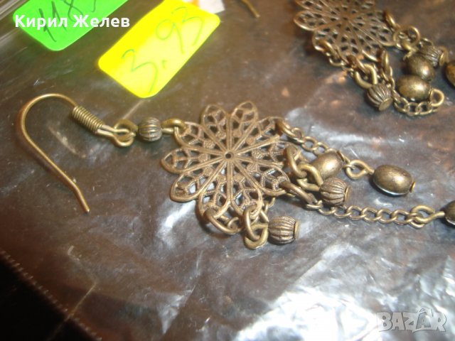 СТАРИ БРОНЗОВИ АРИСТОКРАТИЧНИ ОБЕЦИ 11857, снимка 5 - Обеци - 30639289