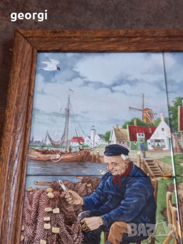 Холандско цветно порцеланово пано Mosa Hunnik  10/4, снимка 5 - Декорация за дома - 38656093