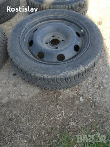железни джанти със зимни гуми за пежо 207, снимка 3 - Гуми и джанти - 49586358
