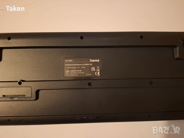 Комплект безжична клавиатура с мишка Hama WKM-100, снимка 6 - Клавиатури и мишки - 54123221