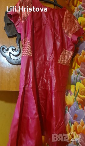 Рокля от еко кожа , снимка 2 - Рокли - 37679051