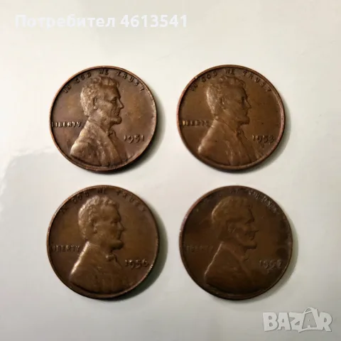 Лот от 4 по 1цент (USA)
