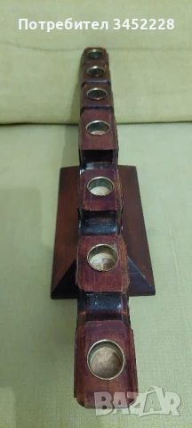 дърворезба свещник за ценители отличен , снимка 5 - Декорация за дома - 50596743