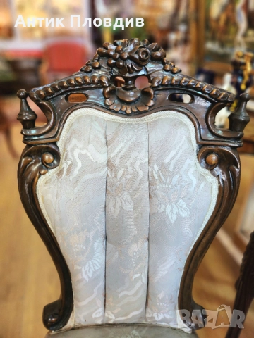 Италианско антикварно кресло, снимка 4 - Дивани и мека мебел - 52849454