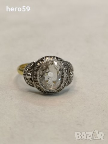 Златен дамски пръстен с диамант три карата/злато/ брилянт, снимка 6 - Пръстени - 34302274