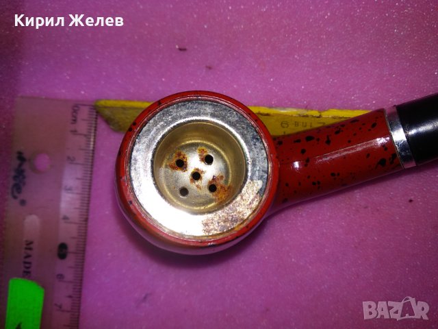 СТАРА ЛУЛА КЛАСИЧЕСКИ РЕТРО МОДЕЛ МЕТАЛНА ЗАПАЗЕНА 22814, снимка 5 - Лули - 44150265