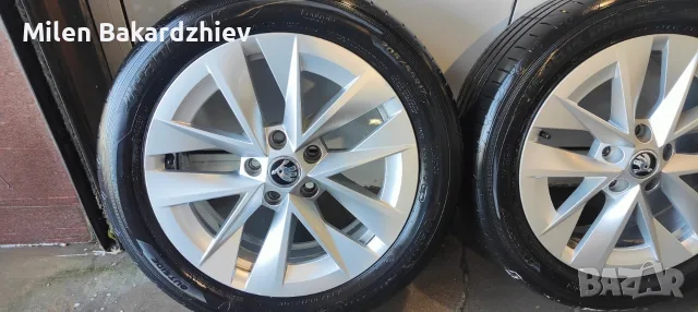 Джанти Skoda Octavia 4 17 цола 5х112 с гуми 205 55 17, снимка 3 - Гуми и джанти - 55914478