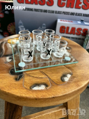 Морски шах с шотове от стъкло 🍻❌⭕, снимка 2 - Шах и табла - 53930091