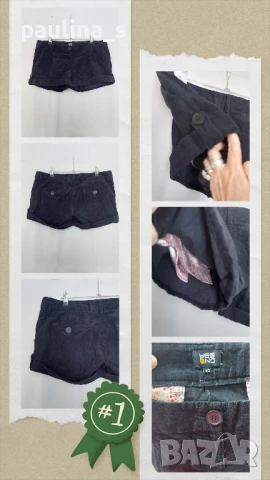 Пет различни броя / Винтидж дамски маркови дънкови бермуди , снимка 12 - Къси панталони и бермуди - 51093351
