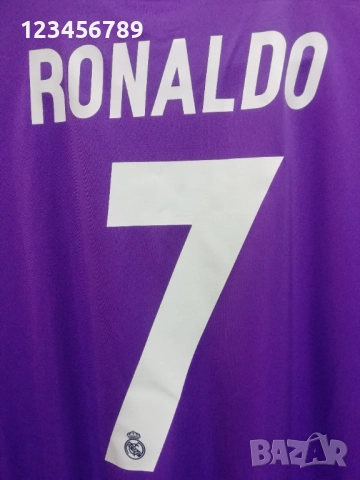 Real Madrid Ronaldo Away 2016 2017 Adidas Long Sleeve L/S Purple оригинална тениска фланелка екип, снимка 3 - Тениски - 51351353