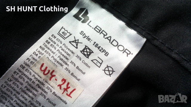 L.Brador 1842PB Stretch Work Trousers 46 / S работен панталон с от части еластична материя W4-271, снимка 17 - Панталони - 52046771